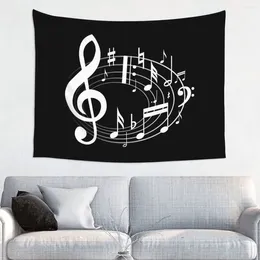 Tapestries Music Festival Musical Note Tapestry Home Decor Customised Hippie Wall Hanging For Living Room