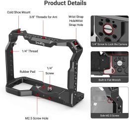 Smallrig DSLR for A7 III A73 A7M3 Camera Cage For Sony A7III Rig with Cold Shoe Mount for Sony A7III A7RIII A9 Camera Kit 2918