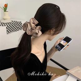 High Quality Luxurious Oversized Hair Scrunchies For Women Satin Silk Scrunchie Hair Bands Elastic Ponytail Holder Accessories