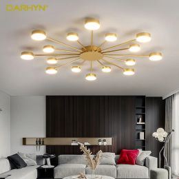 Nordic LED Ceiling Light Sunflower Shaped Decorative Lighting For Living Room Bedroom Kitchen Dining Room Home Interior Fixtures