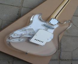 Electric guitar yakeli transparent organic glass harp body guitar6007636