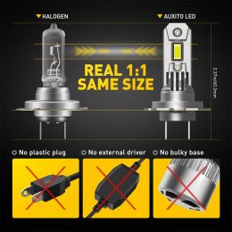 AUXITO 2Pcs H7 LED 100W 20000LM Super Bright Headlight Bulb for Peugeot 206 308 Renault Scenic 3 Hyundai Sonata I40 Opel Astra H