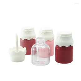 Storage Bottles 50pcs 30pcs Mini Lipgloss Bottle 8ml Empty Lip Gloss Tubes White Lid Clear Pink Cosmetic Packaging Plastic Glaze Containers