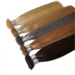 Pre-Bonded Hair Extensions Top Quality Prebonded Inhair Grade 8A Italian Keratin Flat Tip In Hairextension 1G S 200S Lot Drop Delivery Dhy8N