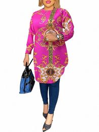 plus Size 5XL VONDA Bohemian Blouses Women Lg Shirt Lg Sleeve Printed Vintage Tops Tunic Fi Casual Blusas Femininas E0Hm#