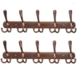 Hangers All Mounted Coat Rack - 5 Tri Hooks Heavy Duty Stainless Steel Metal Hook Rail For Hat Towel Purse Robes Mudroom Ba