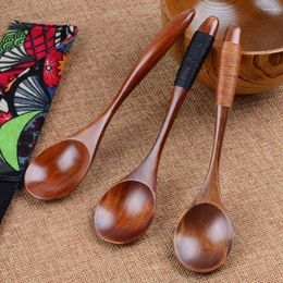 Spoons Lot Wooden Spoon Bamboo Creative Kitchen Cooking Utensil Tool Soup Teaspoon Catering Japanese Coffee Accessories