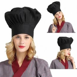 chef Hat Restaurant Kitchen Cook Hats Hotel Cafes Waiter Cap Cooking BBQ Adjustable Mushroom Caps Catering Services Accories I28d#