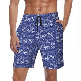 Men's Shorts White Board Summer Hares Snow Sports Fitness Beach Men Fast Dry Casual Design Plus Size Swimming Trunks