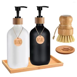 Liquid Soap Dispenser Kitchen Contains Hand And Dish Sink Countertops Decor Dividing Bottle 500ml