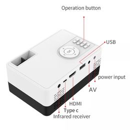 Salange J15 Pro Led Mini Projector for Home Theater 480x360 Pixels 1080P Supported HDMI-Compatible USB Audio Video Mini Beamer