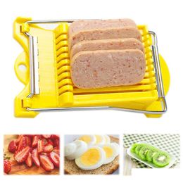Meat Poultry Tools Potry Luncheon 304 Reinforced Stainless Steel Boiled Egg Fruit Soft Cheese Slicer Spam Cutter Kitchen Tly007 Drop D Ot3Bp
