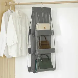 Storage Bags Handbag Bag Wardrobe Closet Hanging Organiser Door Wall Clear Sundry Shoe With Hanger Pouch Home