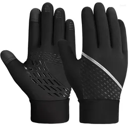 Cycling Gloves Winter Warm Running Kids - Cold Weather Thermal Bike Snow Ski Black Mittens Aged 4-12 Boys Girls