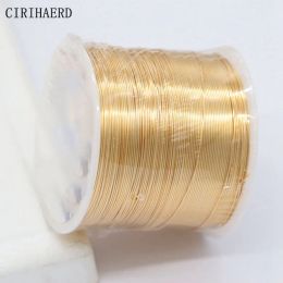 5 Metres 14K Real Gold Plated Copper Wires For DIY Jewellery Making Supplies Crafts Accessories Beading Materials Brass Metal Wire