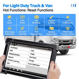 ANCEL X7 HD Heavy Duty Truck Diagnostic Tool Bluetooth OBD2 All System Oil D-P-F Regen ECU Reset 12V 24V Diesel Truck Scanner