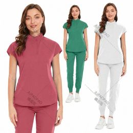 high Quality Spa Uniforms Women Multicolor Health Service Nursing Work Clothes Phcist Medical Work Clothing Uniforms Women D1mA#
