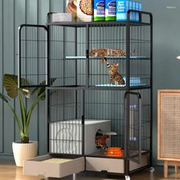 Cat Carriers Modern Iron Cage For Balcony House Removable One-piece Three-layer Light Luxury Simple Design Household Cats