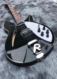 Custom Grand Semi Hollow Body Rick 360 Electric Guitar in Black Color All Color are Available5337914