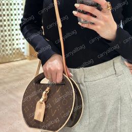 Classic Circular Bag Evening Bag Clutch Bag Designer Brown Flower Embossed Clutch Women's Luxurys Genuine Leather Crossbody Handbags Shoulder Bag Wallet