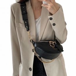 new Chain Leather Crossbody Bags Women Small Quality Shoulder Menger Waist Bag Lady Casual Ring Zipper Handbags and Purses i4ML#