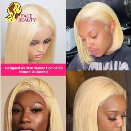 613 Honey Blonde Coloured Human Hair Wigs For Women Human Hair Remy Brazilian Cheap Straight Short Bob Wig 8 10 12 14 16 Inch