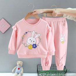 New Spring Autumn Baby Girls Clothes Children Cute T-Shirt Pants 2Pcs/Sets Kids Outfits Toddler Casual Costume Infant Tracksuits
