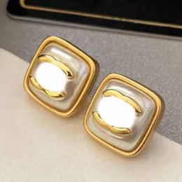 Luxury Gold Silver Stud Earring Designer Earrings for Women Brand Letter Studs Designer Jewelry High texture Copper Earring Valentines Day Wedding Party Gifts