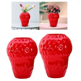 Vases Strawberry Bud Vase Centerpieces Minimalist Flowers Holder Plants Pot Flowerpot For Office Party Drawing Room Cabinet