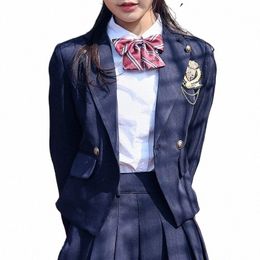 2021 Japanese Women Men College Style Spring Autumn Suits Blazer Lg Sleeve Jackets Coats Outwear For JK DK School Uniform 5XL L2yz#