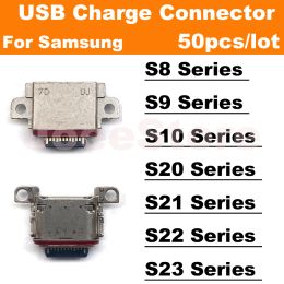 50pcs USB Charging Port Jack Dock Connector For Samsung S23 S22 S10 S20 S21 Ultra S8 S9 Plus Type-C Charger Plug Dock Socket