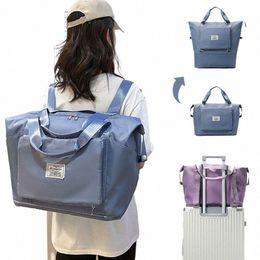multifuncti Folding Travel Bag Expandable Large Capacity Travel Duffle Backpack Bag For Women Men Tote Bag Lage Handbags A2CQ#