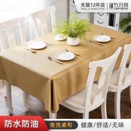 Table Cloth Fabric European Style Waterproof Scald Resistant Oil And Wash Free Rectangular El Coffee Tablecloth