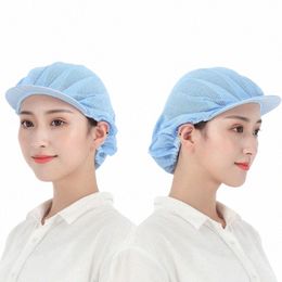 breathable Chef's Cap Hotel Woman Kitchen Hat Canteen Kitchen Work Hygiene Hats Workshop Textile Food Factory Anti-Fouling Caps M4P2#