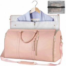 large Capacity Travel Duffle Bag Women's Handbag Folding Suitbag Waterproof Clothes Totes Y4lG#