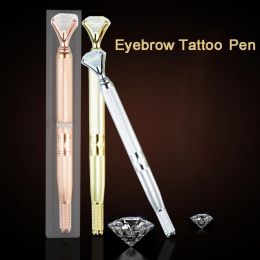 Machine 3pcs/set 3d Eyebrow Embroidery Tattoo Manual Pen Microblading Eyebrow Lip with Crystal Diamond Permanent Tattoo Accessories