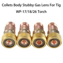 1PCS Brass Collets Body Soldering Supplies Torches Accessories For Tig WP-17/18/26 Stubby Gas Lens Gold Durable Practical