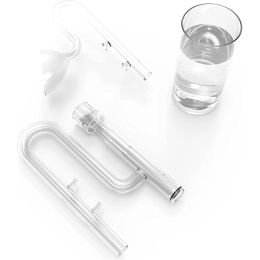 Aquarium Philtre Pipes Clear Mini Glass Lily Pipe Surface Skimmer Inflow Outflow For Mini Nano Tank Philtre System