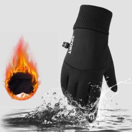 Warm Tactical Full Finger Gloves Winter Sports Gloves Outdoor Cold-Proof Running Skiing Mittens Non-Slip Touchscreen Gloves
