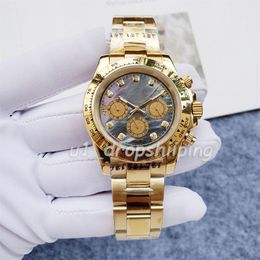 Drop-Stainless steel Mens Mechanical Watch Shell Face 40mm Diamond Watches Rubber Strap Fashion Casual Wristwatch201k