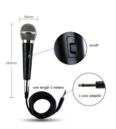 Professional Condenser Mic Speaker Karaoke Handheld Megaphone KTV Singing Stage Performance Fun Wired Microphone