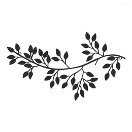 Window Stickers Metallic Wall Art Leaf Vine Olive Branch Hanging Home Decoration Iron 30 16cm DIY Apparel Sewing Supplies 1/2pcs