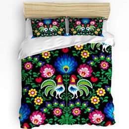 Bedding Sets Mexico Art Flower Chicken Set 3pcs Boys Girls Duvet Cover Pillowcase Kids Adult Quilt Double Bed Home Textile