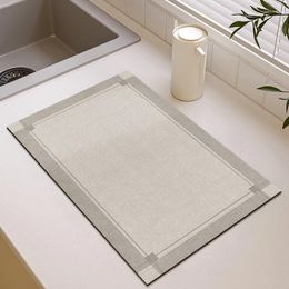 Table Mats Super Absorbent Kitchen Mat Drain Pad Antiskid Draining Coffee Dish Drying Quick Dry Bathroom Tableware