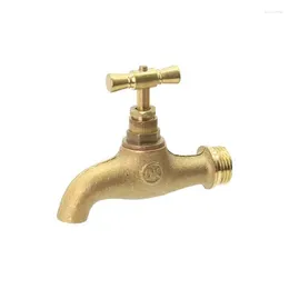 Bathroom Sink Faucets 1PC Bibcock Mop Pool Brass Faucet Single Cold Water Tap For Kitchen Toilet Thread G1/2' 3/4' Wall Mounted