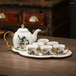 Teaware Sets Lotus Pond Moon Colour Chinese Afternoon Tea Ceramic Set 2024 Light Luxury High-grade Coffee Cups