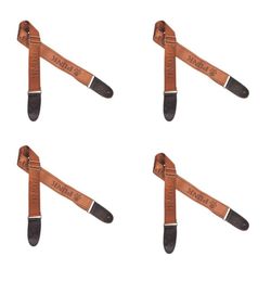 NAOMI 4PCS Guitar Strap PU Guitar Accessories Adjustable Shoulder Strap For Acoustic Guitar Coffee2196578