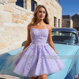 Urban Sexy Dresses Youthful Prom Dresses 2022 Spaghetti Strap Mini Short Party Dress Prom Dress A-Line Lace-up Evening Dress Custom Color Size T240330