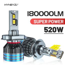 HYNBYZJ 520W H7 H4 H11 Led Lamp 180000LM Led Lights For Car H1 H8 H9 HB3 9005 HB4 9006 9012 hir2 9007 9008 Led Headlight Bulb