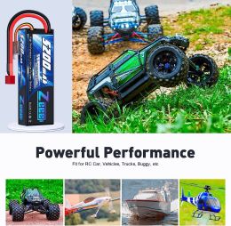 1/2pcs Zeee 2S 5200mAh Lipo Batteries 7.4V 50C Hardcase with T Plug for RC Car Truck Helicopter Drone Boat Racing Hobby Parts